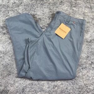 New Simms Superlight Pants Men's 40X32 Gray Fishing Outdoor UPF Water Repellent